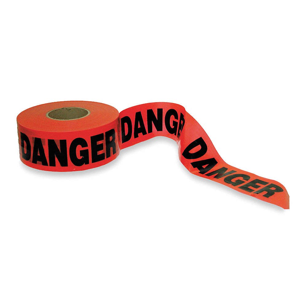 Orange Barricade Tape, For Safety and Warning Purpose