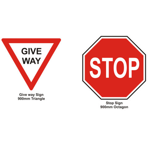 Give Way and Stop Sign