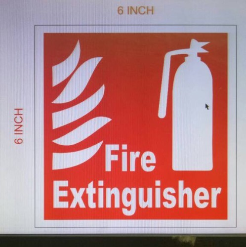 Acrylic Square Fire Extinguishers Indicating Sign, For Fire Safety