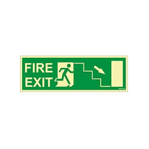 ACP Sheet Fire Exit Auto Glow Signage, For Commercial, Board Thickness: 2 mm