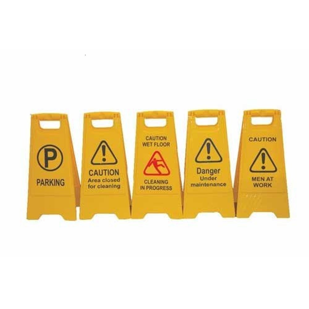 Yellow PVC Floor Safety Signs