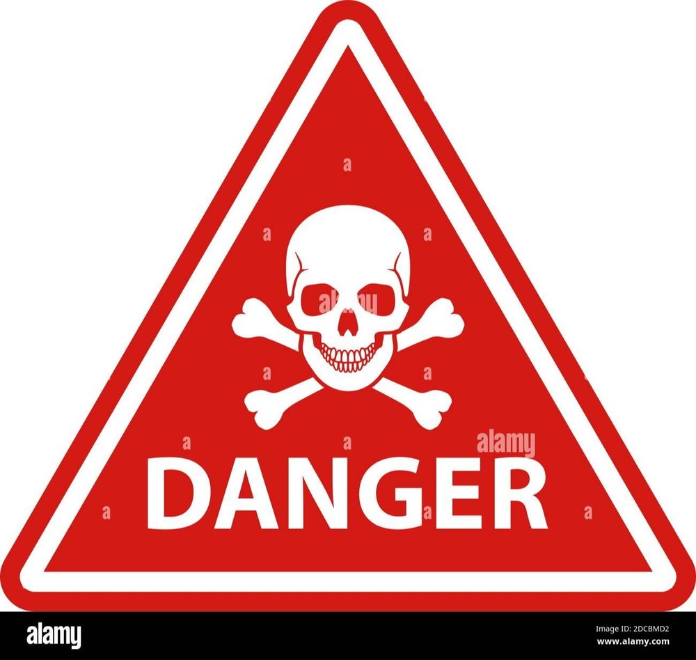 Triangle Black & Yellow Danger Sign Board, For Industrial