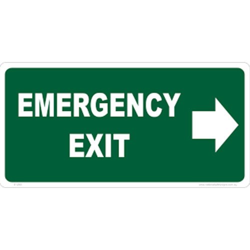 Metal Square Emergency Exit Signage, For Board