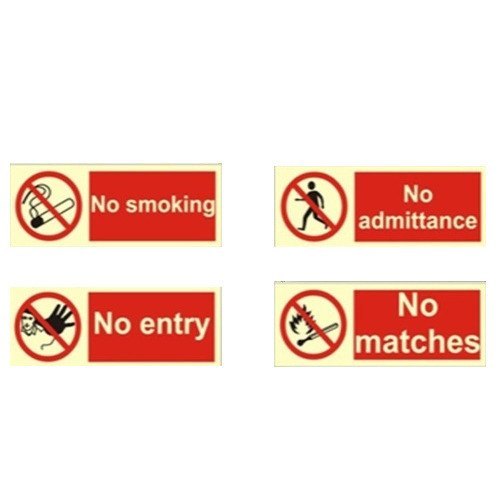 Rectangular Red Prohibition Signages, For Industrial