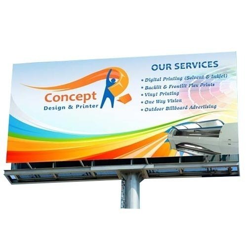 Flex LED Advertising Unipole Hoarding, Shape: Rectangular