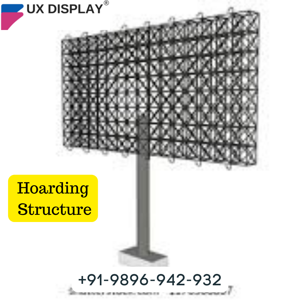 White Iron Hoarding Structure Service, For Outdoor Advertising