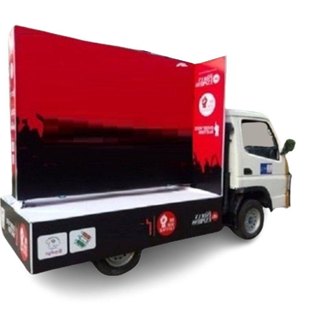 Flex PVC Mobile Van Hoarding, Thickness: 3mm, Dimension: 20x10 Square Feet