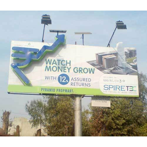 Solar Advertisement Hoarding, Voltage: 24 V