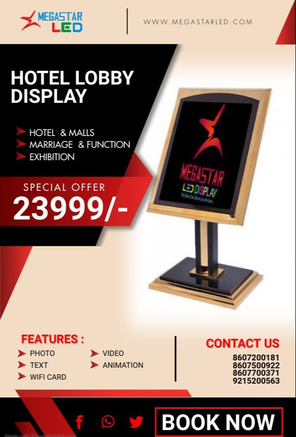 Gold Plated Digital Poster Display