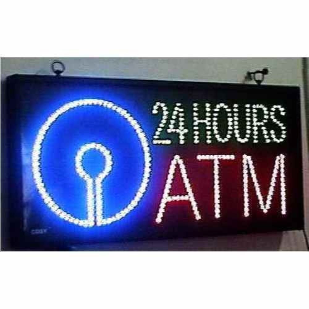 Multicolor Acrylic Electrical Sign Board, For Atm