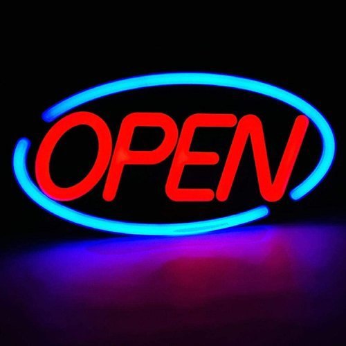 Acrylic Rectangle Neon Glow Sign, For Indoor