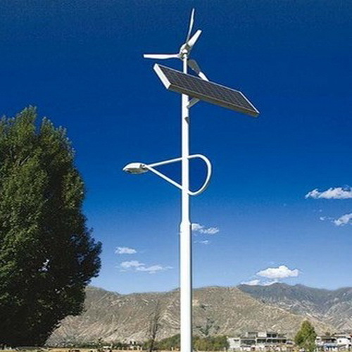 Cool Daylight Round Wind Solar Light Pole, For Highway And Streets