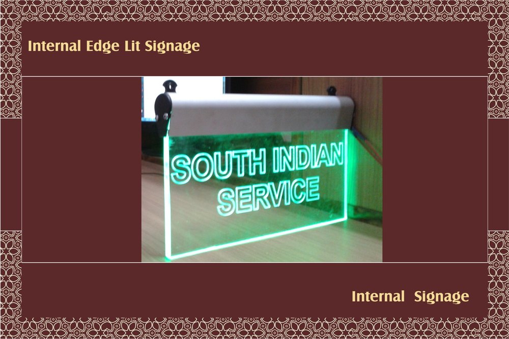 Rectangle Acrylic Internal Edge Lit Signage