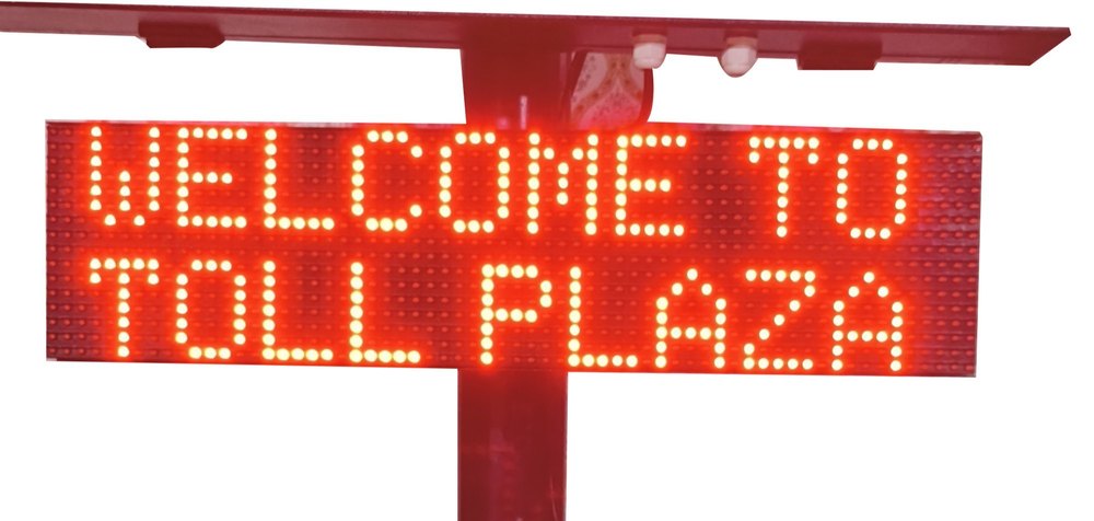 Red Acrylic Moving LED Message Sign Board, For Indication, 220 V