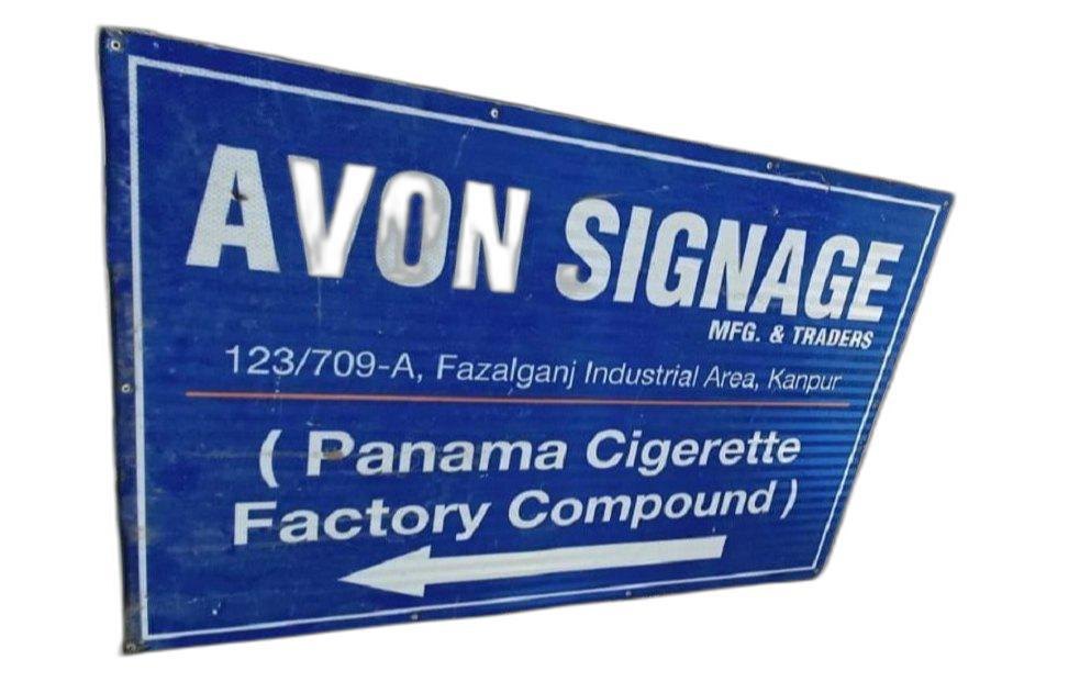 LED Non Illuminated Sign Board, For Outdoor, Shape: Rectangle