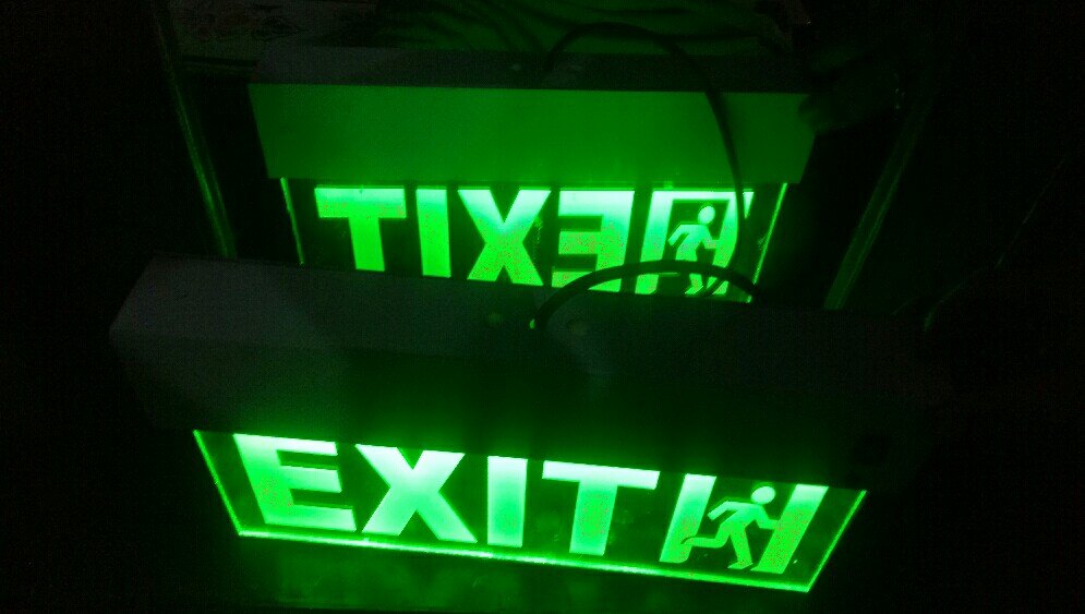 Laser Exit Led Sign