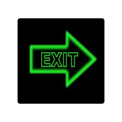 Black Acrylic Radium Sign Board, Thickness: 5-10, for Exit Instruction