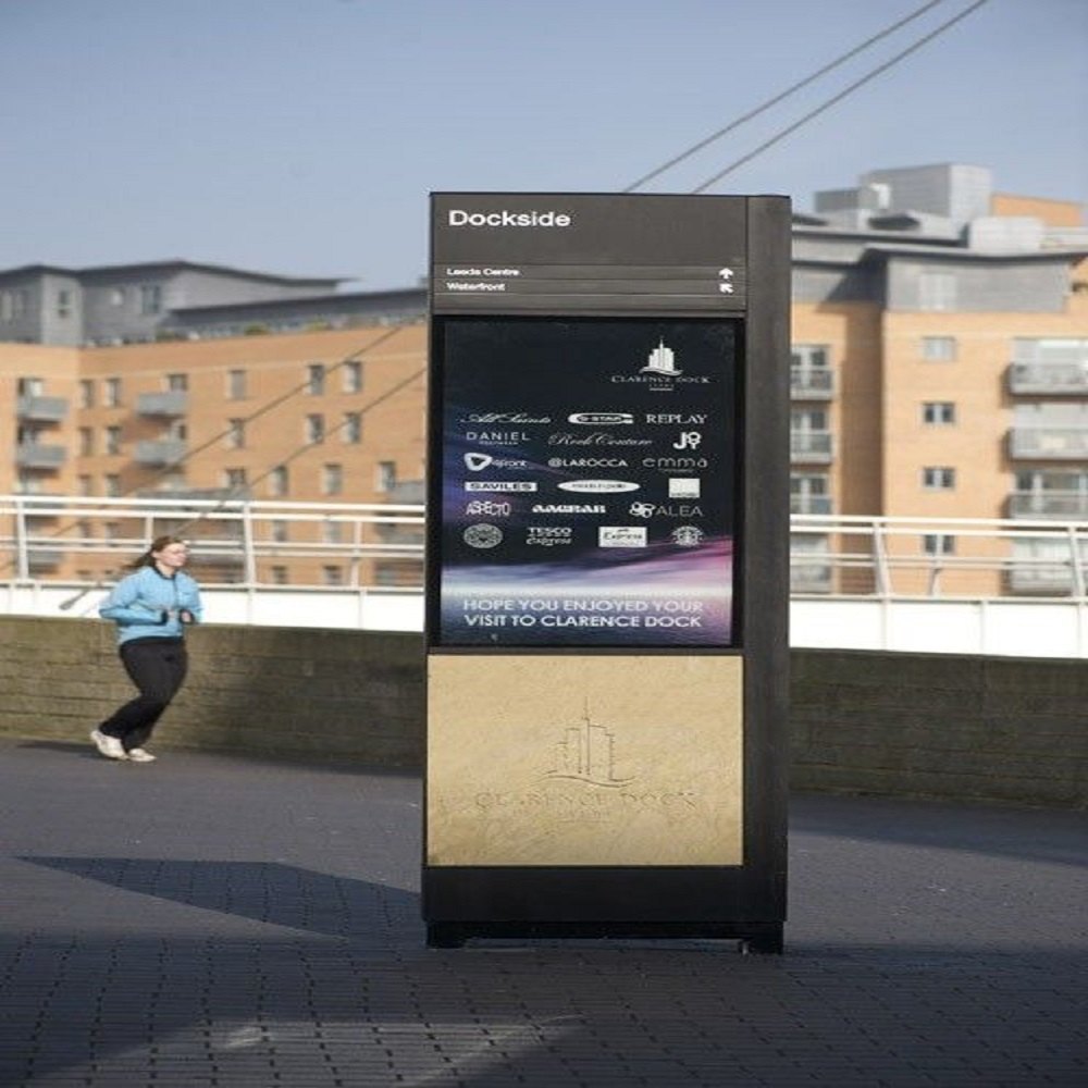 ACM Rectangular LED Direction Signage Board, For Shopping Complex