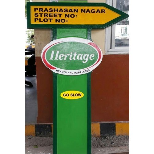 Raisestones RCC Road Direction Sign Board, Board Thickness: 50mm