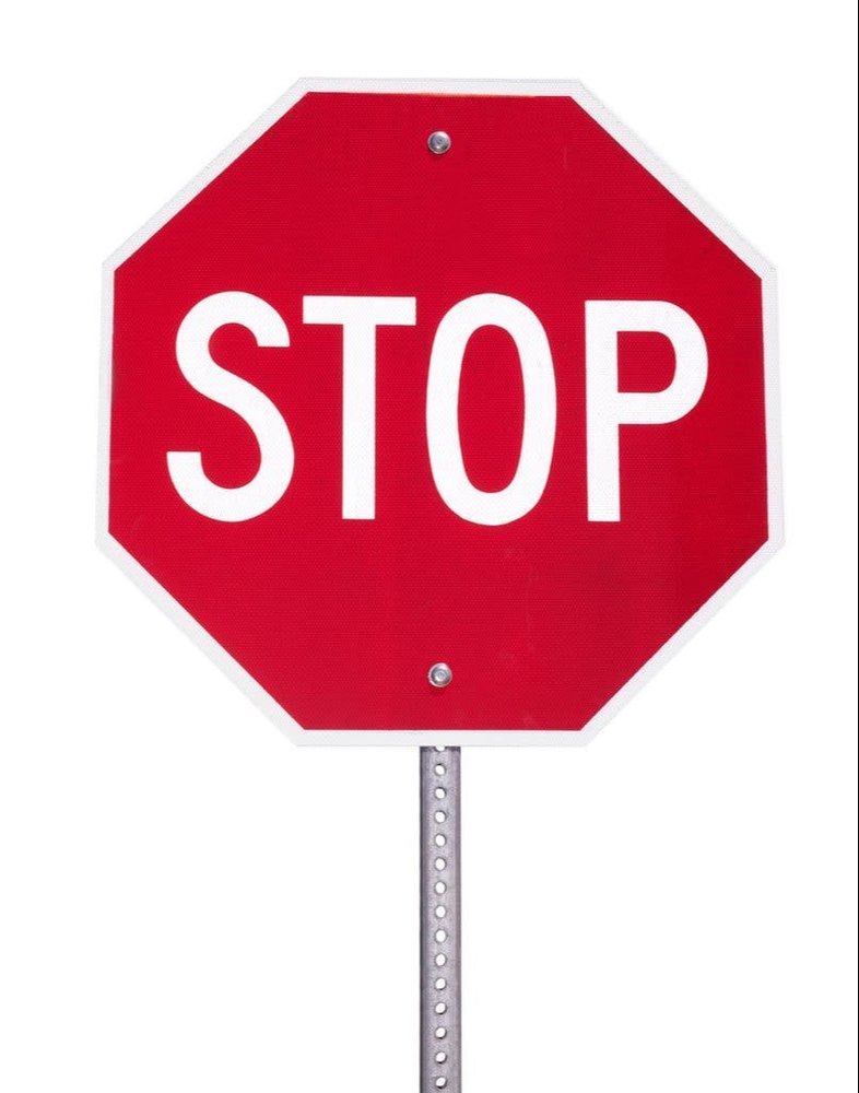 Stainless Steel Octagonal Stop Sign Boards, For Traffic, Board Thickness: 100 Mm