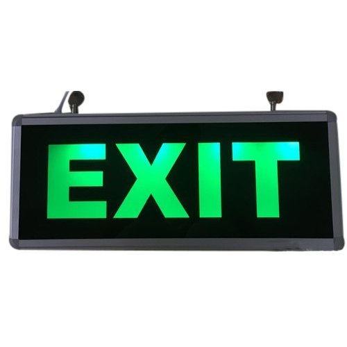 Rectangular Double Side LED Exit Signage, Board Thickness: 15 - 20 Mm