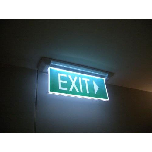 LED Acrylic Exit Glow Sign Board, 210V