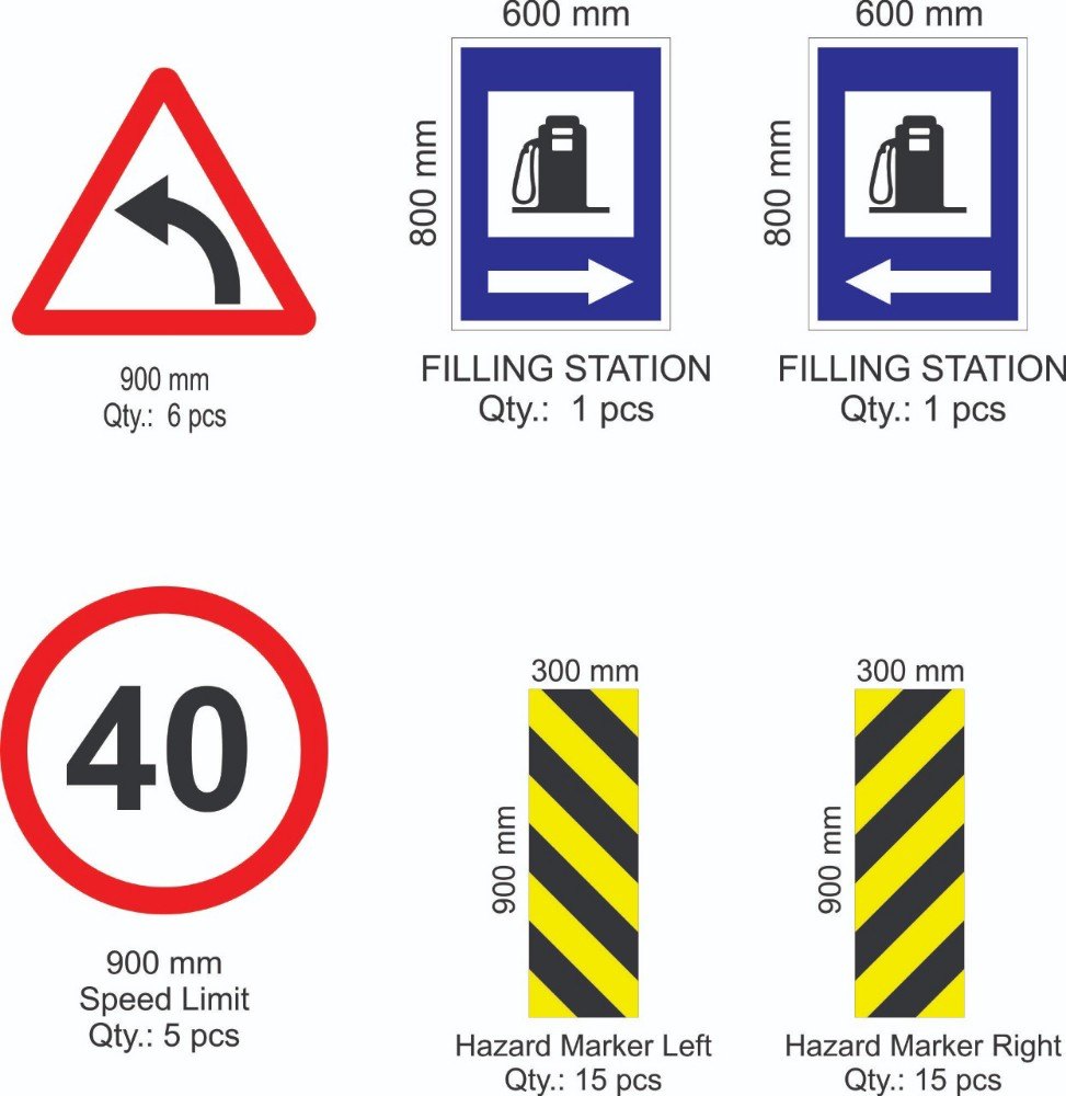 3M Red Highway Sign Board, Model Name/Number: IRC67, Size: 300-900