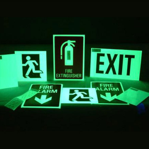 Acrylic Green Luminescent Signage, Shape: Rectangle