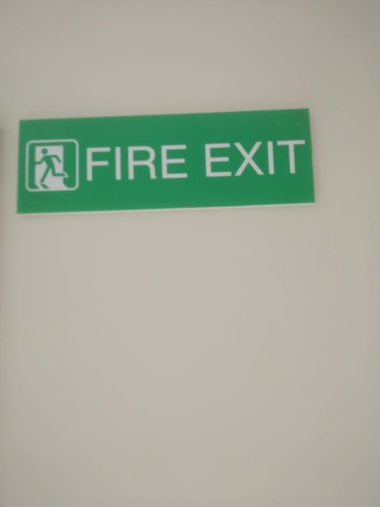 Rectangular Acrylic, Stainless steel Escape Signages