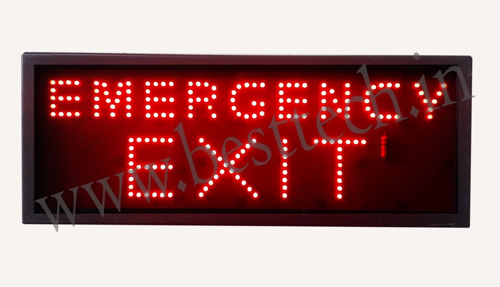 Aluminium Rectangular Emergency Exit Signage, For Industrial, Board Thickness: 2mm