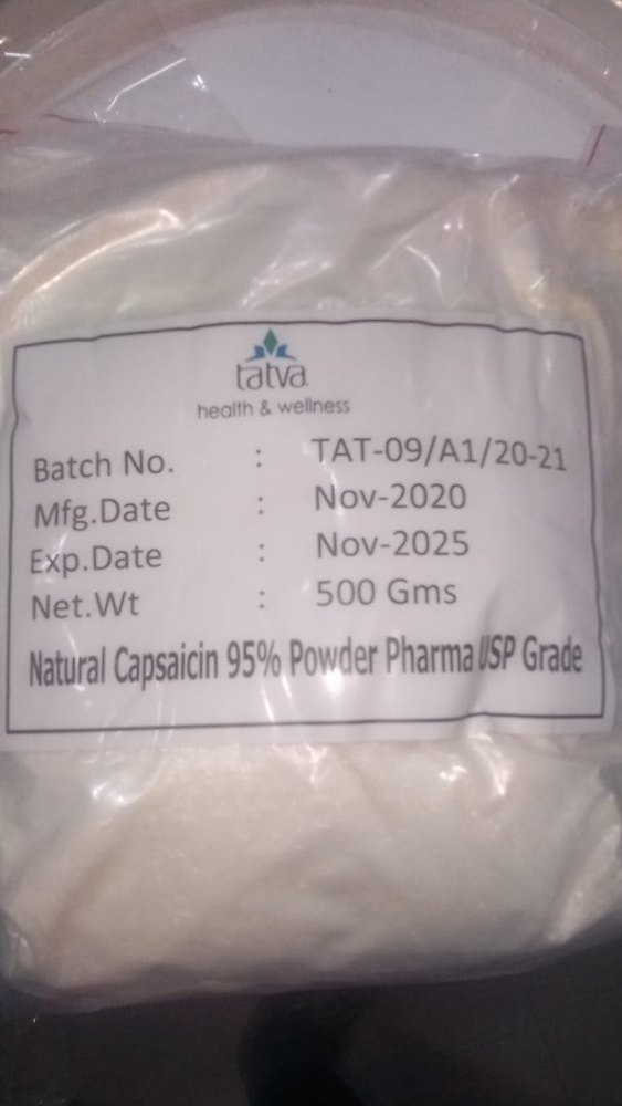 TATVA Api Pure Capsaicin Powder, Packaging Type: Packet, Packaging Size: 500 GM