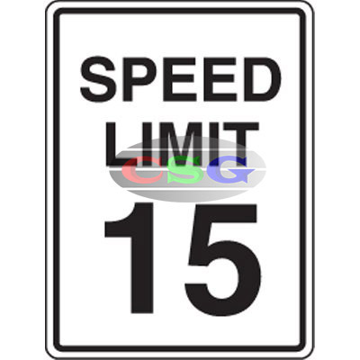 Black & White Speed Limit Signages