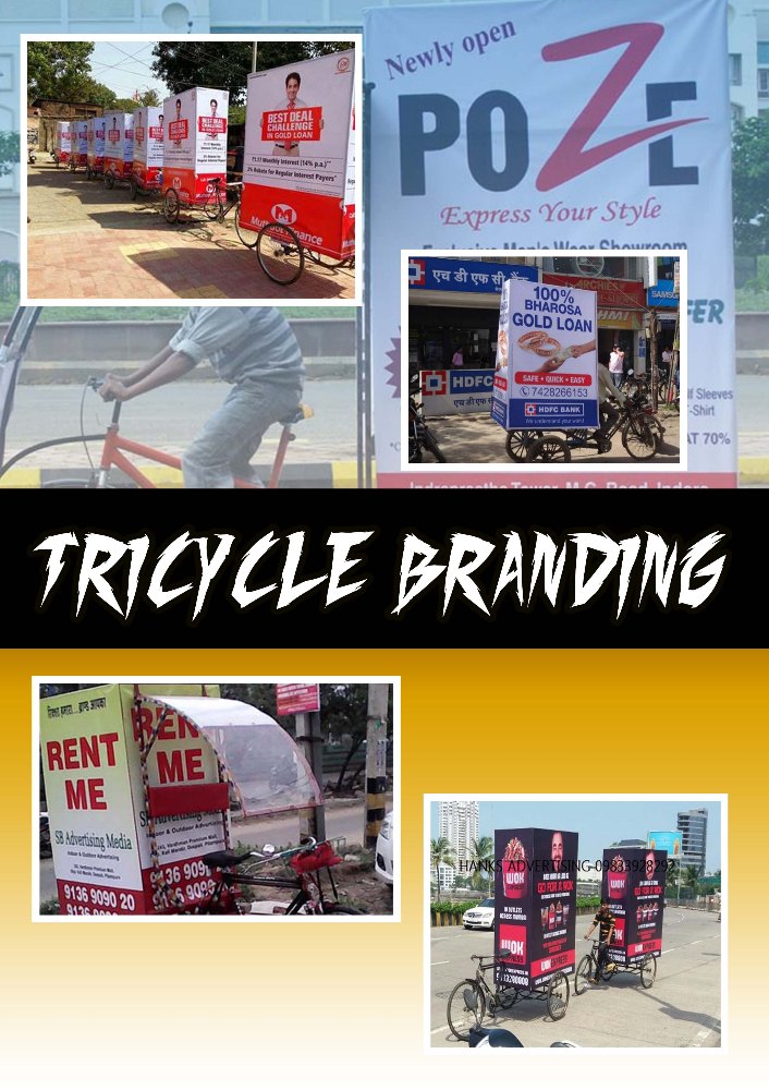 Tricycle Advertising Service, Size: 4\'6\', rajasthan