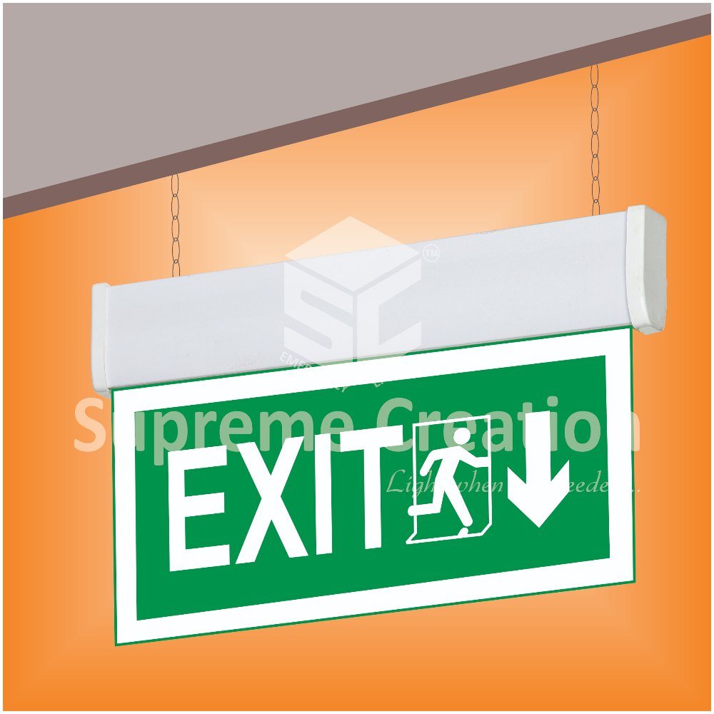 Acrylic LED Sleek Exit Light, Board Thickness: 1.5 Mm, Shape: Rectangle