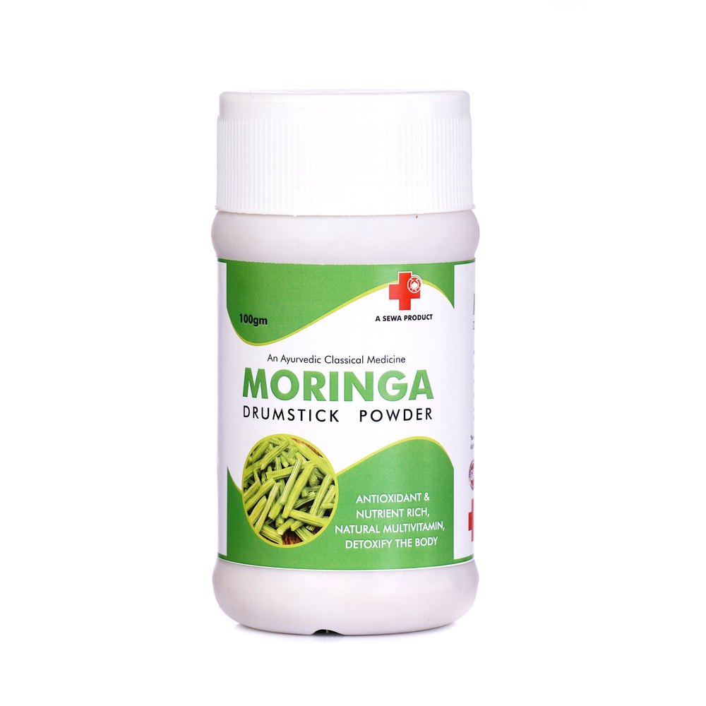 Lokswasthya Sewa Ayurvedic 100gm Moringa Drumstick Powder, Packaging Type: Plastic Bottle img