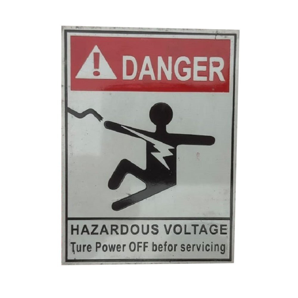 Safety Danger Sign Boards, For Industrial, 4mm