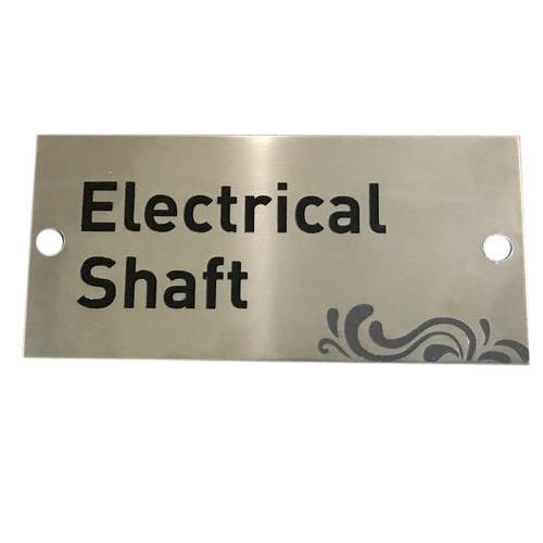 Rectangular Stainless Steel Sign Plate