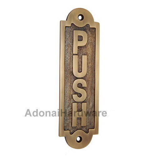 Golden Push Brass Sign