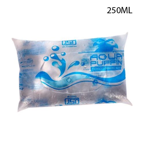 Clear Plastic 250 Ml Mineral Water Pouch