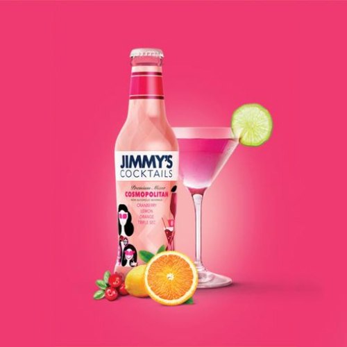 Jimmys Cocktails Cosmopolitan - Cocktail Mixer, Ready to Drink Mocktail, Non Alcoholic Cocktails