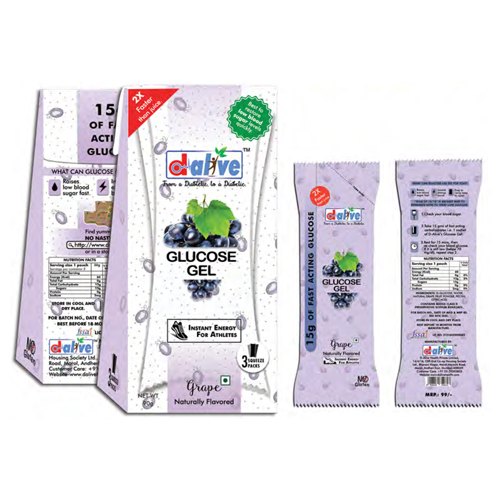 Grape Glucose Gels, Packaging Type: Packet