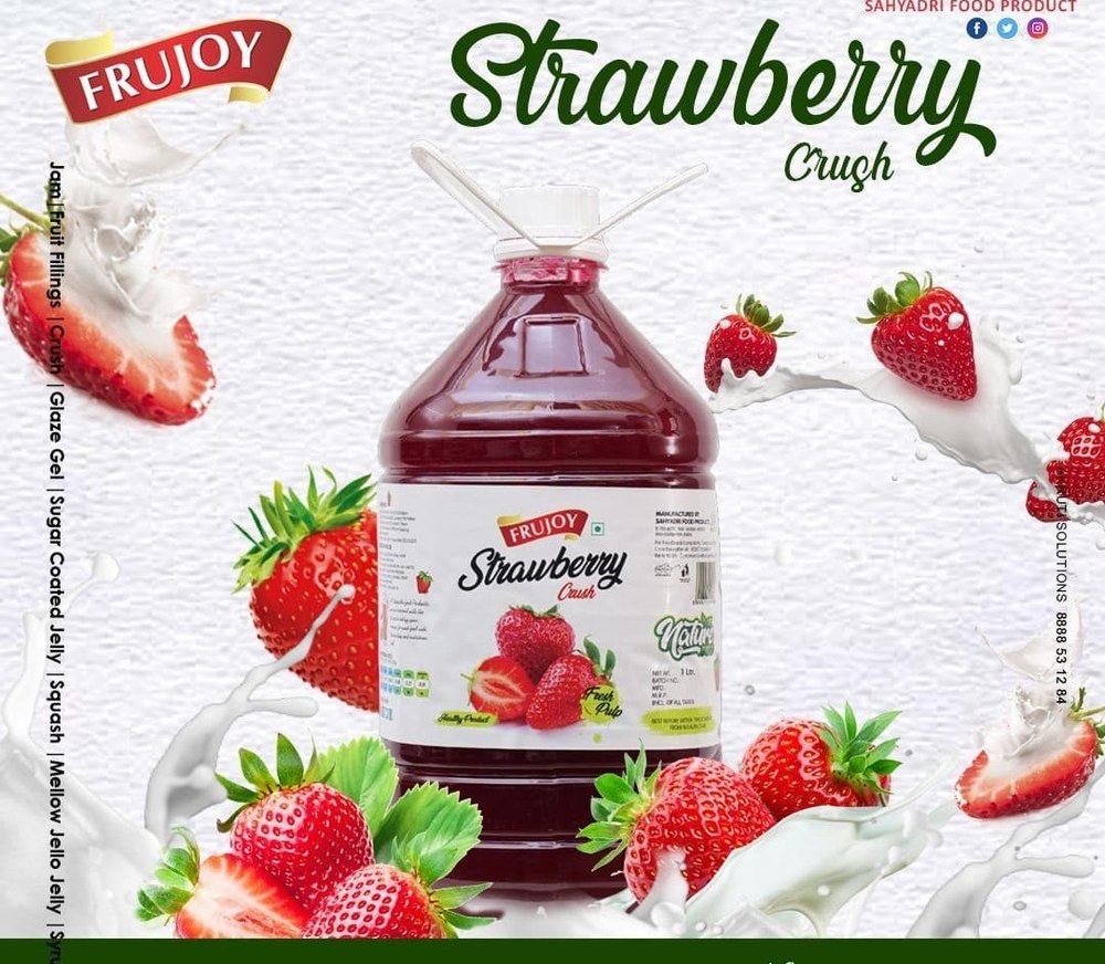 strawbwrry Frujoy Strawberry Crush, Liquid, Packaging Type: Carton