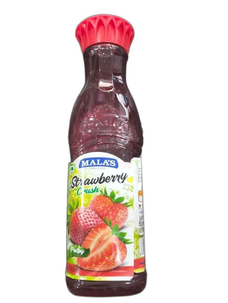 Plastic Soft Drink Malas Strawberry Crush, Liquid, Packaging Size: 750 ml