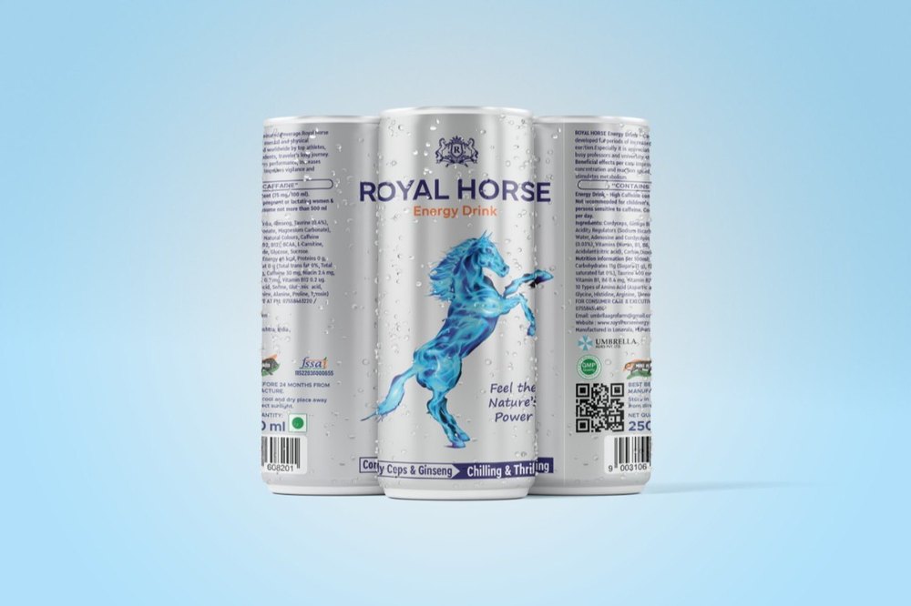 Royal Horse Energy Drink, Packaging Size: 24 Can Per Box