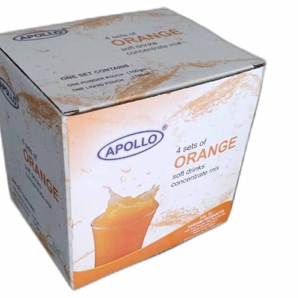 Yellow Apollo Orange Soft Drink Concentrate, Packaging Size: 100g, Packaging Type: Box