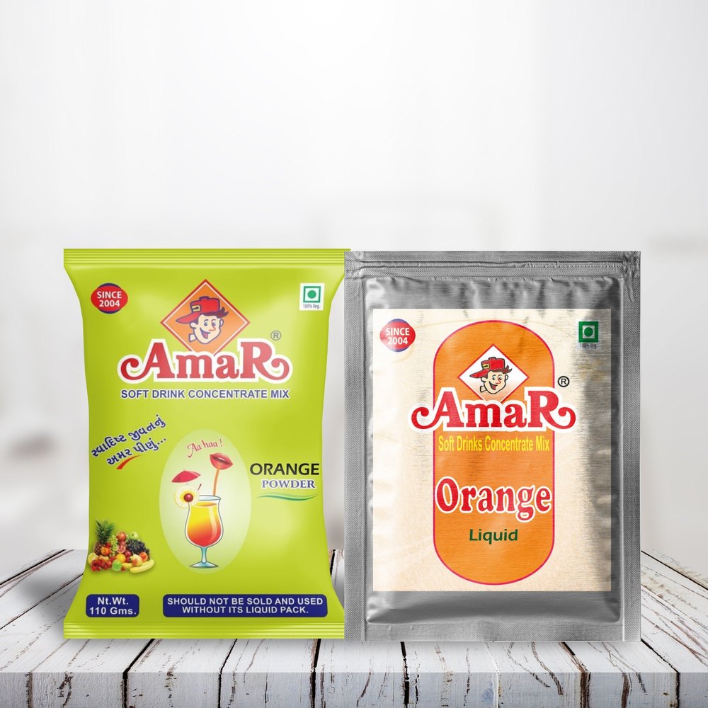 Amar Orange Soft Drink Concentrate, Packaging Type: Pouches