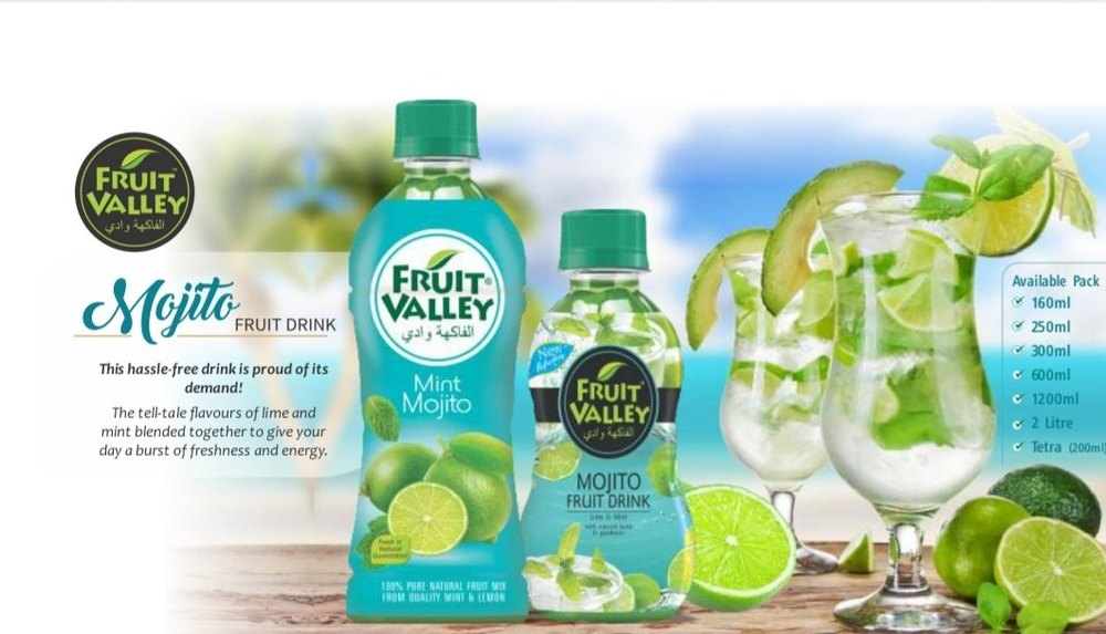 Fruit Valley Green Mojito Drink, 250 ml