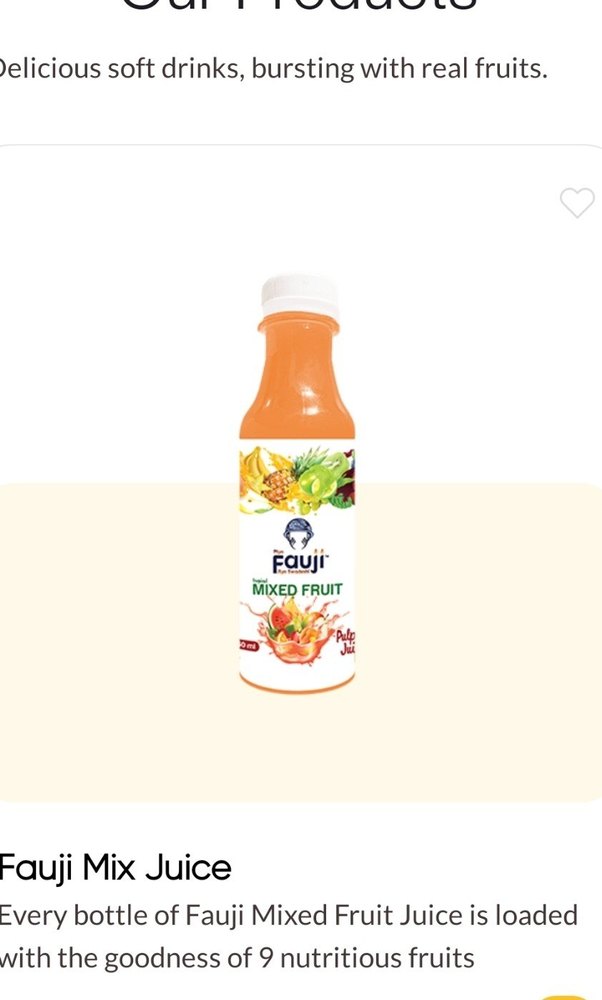 Bottle Yellow Fauji Mixed Fruit Juice, Packaging Size: 160 Ml