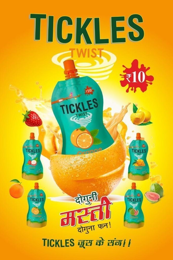 Tickles spout pack mango drink, Packaging Size: 150 ml