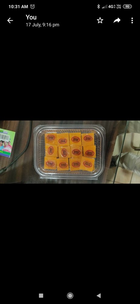 pooja sweets Mango Delight, 1 Pack Contains: 12, Packaging Type: Boxes